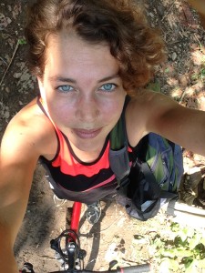 Mountainbike selfie in the jungle - getting sweaty!