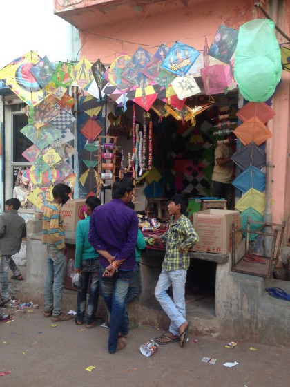 Kite festival India local kite shop
