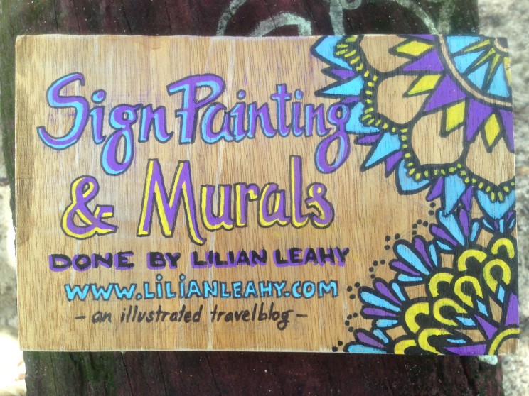 sign painting hand lettering lilian leahy rotterdam thailand sabai sabai beach bungalows