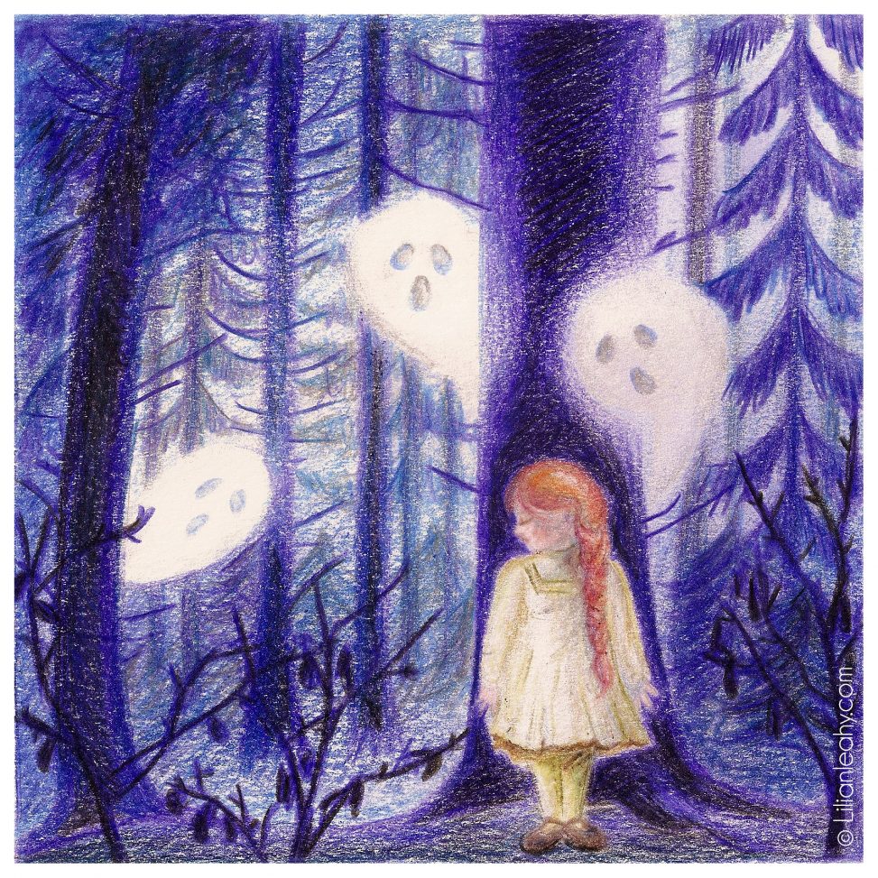 folktaleweek illustration illustrator childrensillustration bookillustration picturebookillustration ghost forest