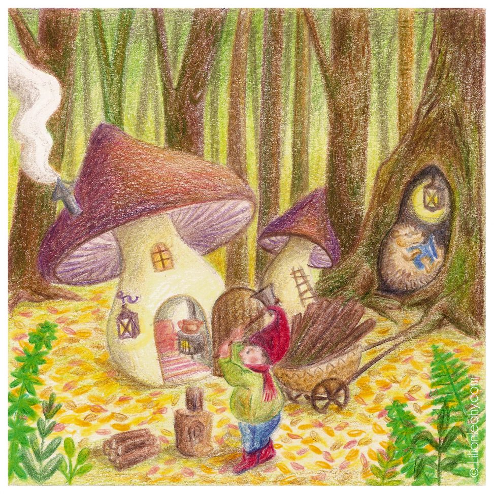 folktaleweek illustration illustrator childrensillustration bookillustration picturebookillustration gnomes forest waldorf waldorfinspired