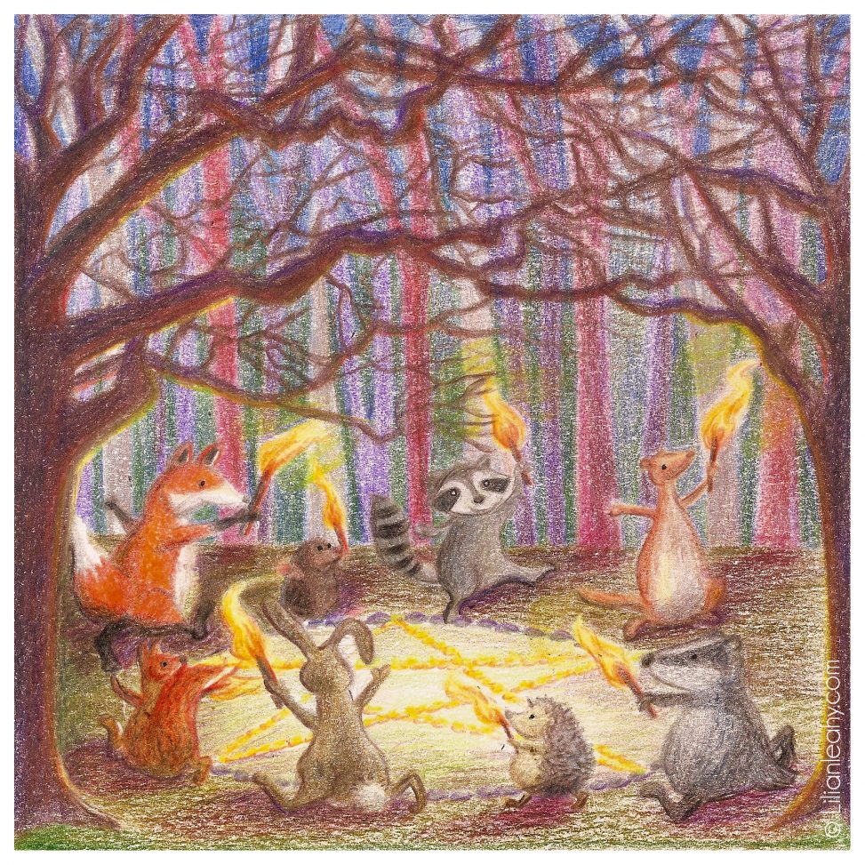 folktaleweek illustration illustrator childrensillustration bookillustration picturebookillustration witch witchcraft forest