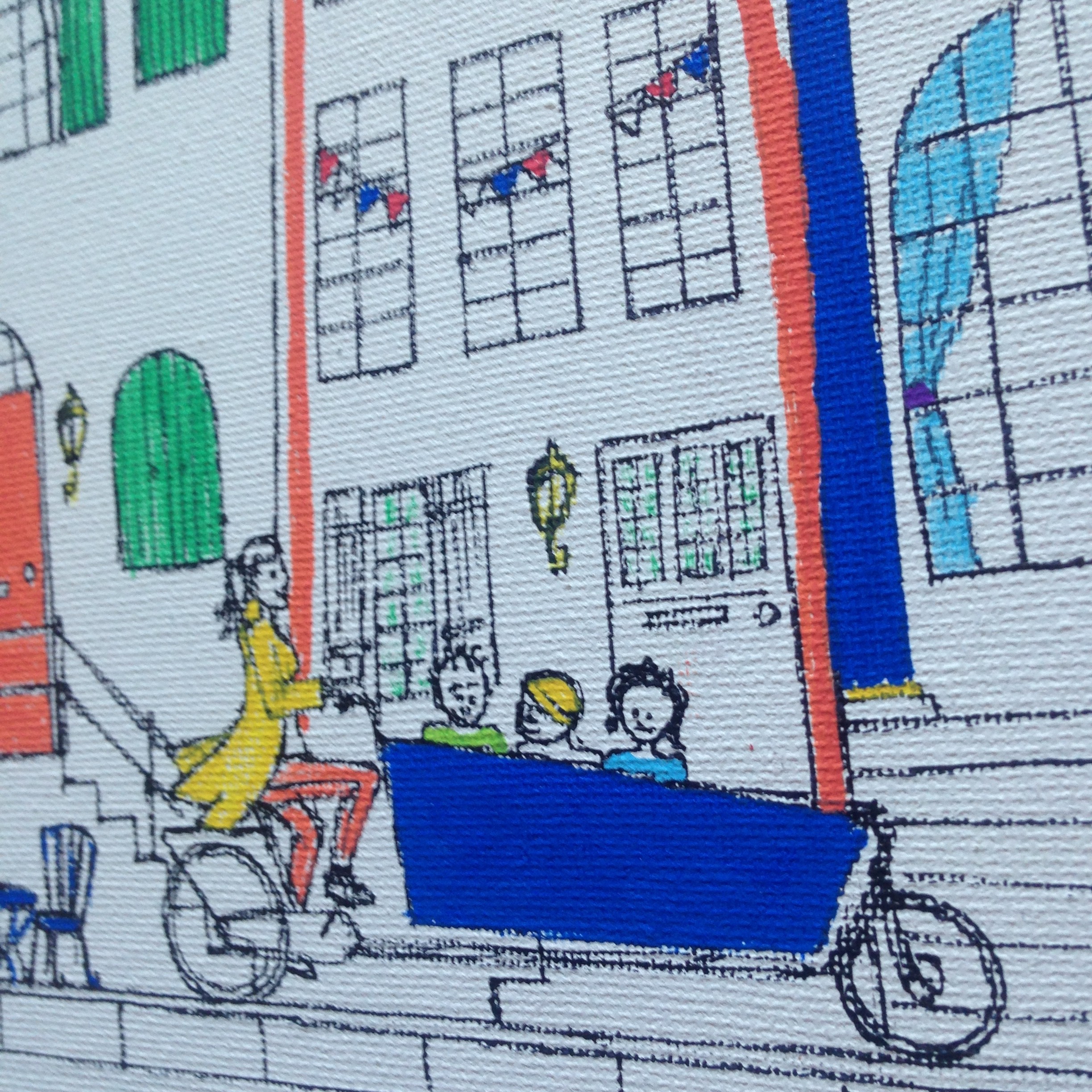detail of "Canal houses of Amsterdam are full of stories" © Lilian Leahy